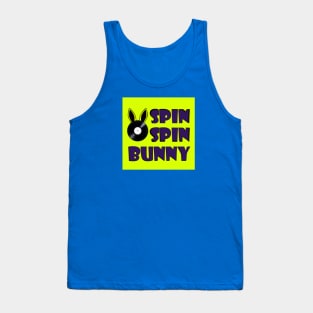 SpinSpinBunny Bunny Main Square Logo - Fluorescent Yellow, Purple Tank Top